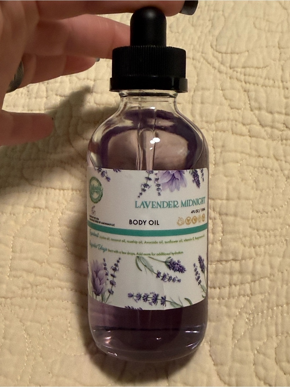 Aminnah/Dillpicky Collab “Lavender Midnight” Body Oil!